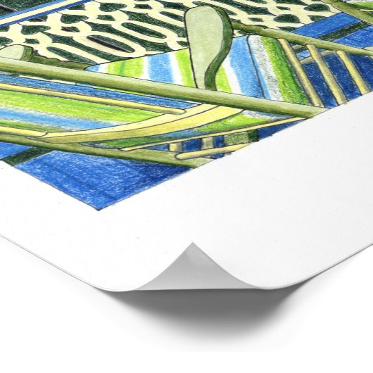 ウアドームビーチハウスポーチライトハウス ポスター (角)