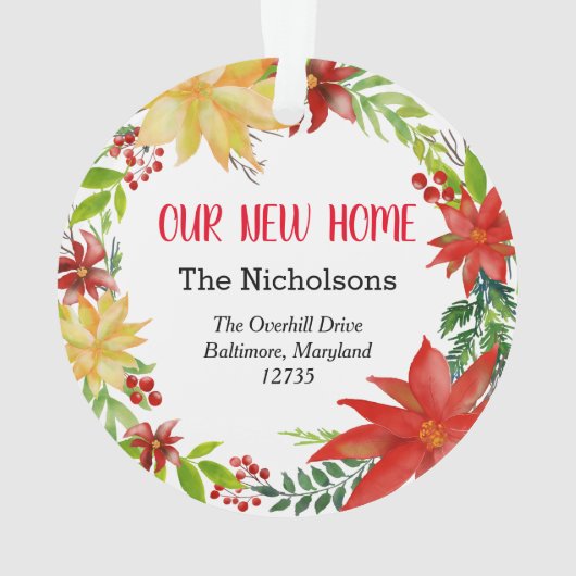 ウアニューホームフローラポイントセティアリース オーナメント (裏面)