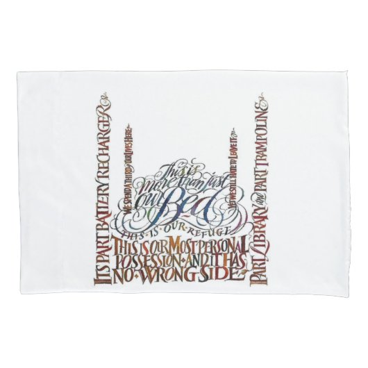 ウアベッド引用文ピラロケースス 枕カバー (正面左)