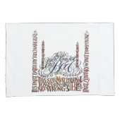 ウアベッド引用文ピラロケースス 枕カバー (正面右)