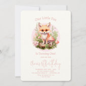 ウアリトルキツネコタジェコア1st誕生日 招待状 (正面)