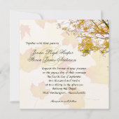 ウアーツリー秋の結婚式スクエア招待状 招待状 (正面)