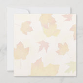 ウアーツリー秋の結婚式スクエア招待状 招待状 (裏面)