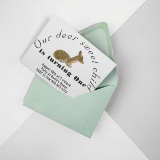 ウアーディアスイートチャイルド誕生日招待状 招待状