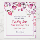 ウアーデイロセバレンタインデー ワインラベル (シングルラベル)
