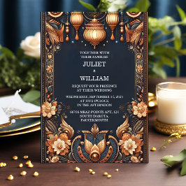 ウアーパレスヒンディヘンナメーンディインディアンスタイル結婚ズ 招待状