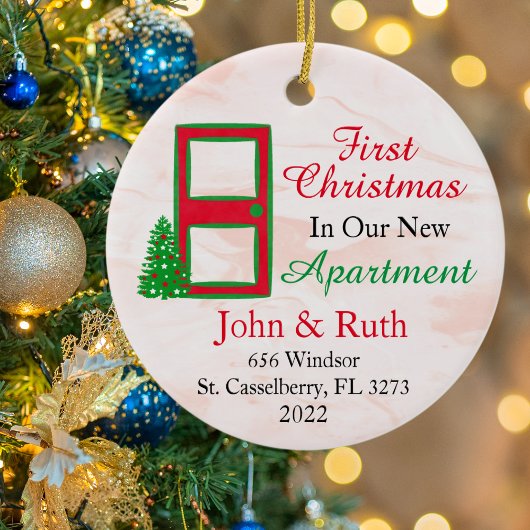 ウアーファーストパーソナライズされたアパートメントクリスマス セラミックオーナメント