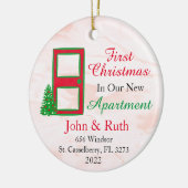 ウアーファーストパーソナライズされたアパートメントクリスマス セラミックオーナメント (左)