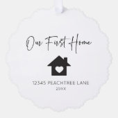 ウアーファーストホーム引っ越し祝いパーティーニューハウス1stホーム オーナメントカード (正面)