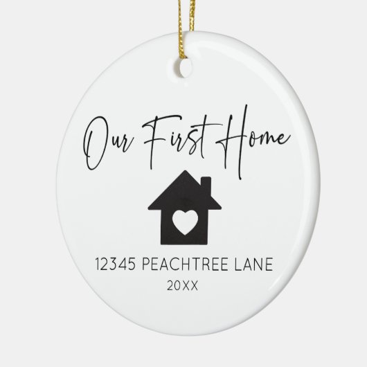 ウアーファーストホーム引っ越し祝いパーティーニューハウス1stホーム セラミックオーナメント (左)