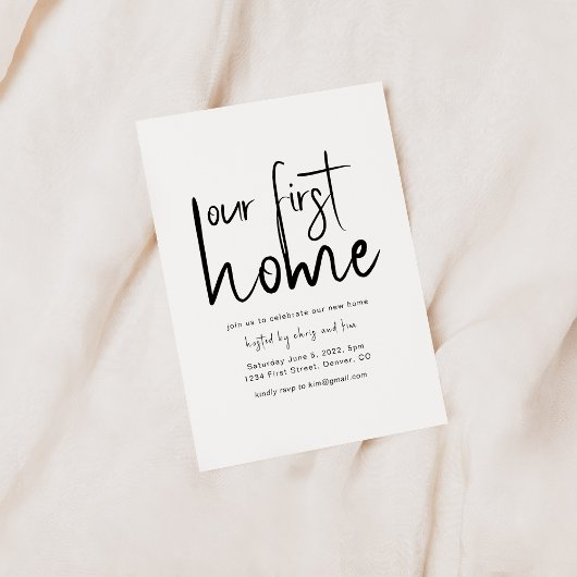 ウアーファーストホーム引っ越し祝いパーティーパーティの招待状 招待状