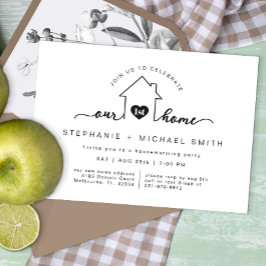 ウアーファーストホーム引っ越し祝いパーティーパーティの招待状 招待状