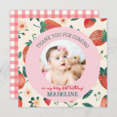 ウアーベリースウィート誕生日フラットサンキューカード サンキューカード (正面/裏面)