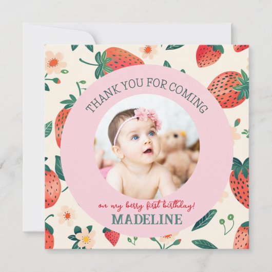 ウアーベリースウィート誕生日フラットサンキューカード サンキューカード (正面)