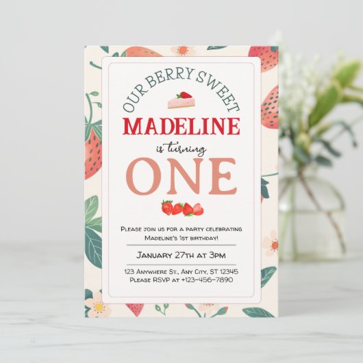 ウアーベリースウィート誕生日招待状 招待状 (スタンド正面)