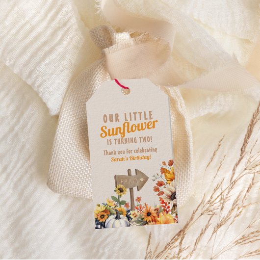 ウアーリトルヒマワールファーム秋誕生日 ギフトタグ