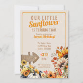 ウアーリトルヒマワールファーム秋誕生日 招待状 (正面)