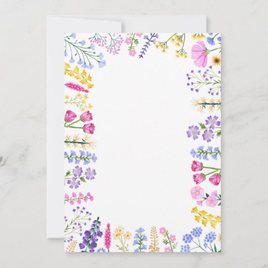 ウアーリトルワイルドフラワー春ガーデンパーティー サンキューカード (裏面)