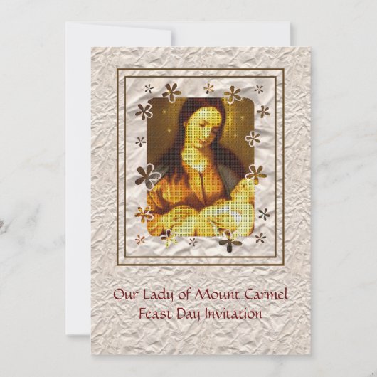 ウアーレディオブ山カーメルフェストデイ招待状 招待状 (正面)