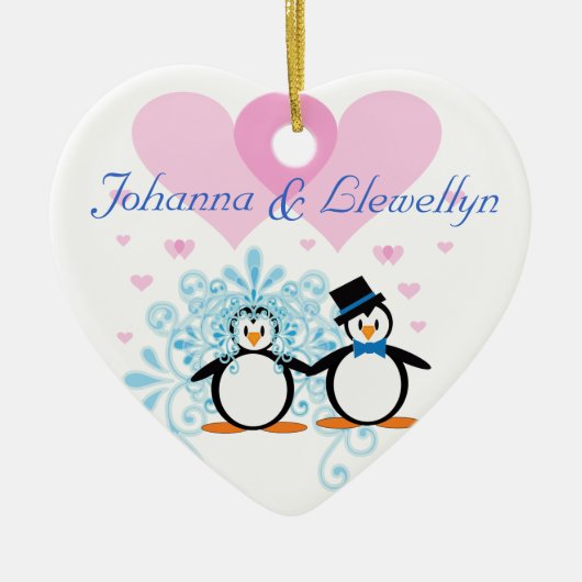 ウア初めてのクリスマスズトゥガーペンギンズ セラミックオーナメント (正面)
