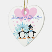 ウア初めてのクリスマスズトゥガーペンギンズ セラミックオーナメント (左)