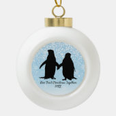 ウア初めてのクリスマスズトゥガーペンギンズ セラミックボールオーナメント (正面)