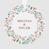 ウア初めてのクリスマスズニューホームホリデイフローラ オーナメント (裏面)