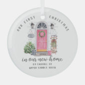 ウア初めてのクリスマスニューハウス ガラスオーナメント (正面)