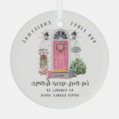 ウア初めてのクリスマスニューハウス ガラスオーナメント (裏面)