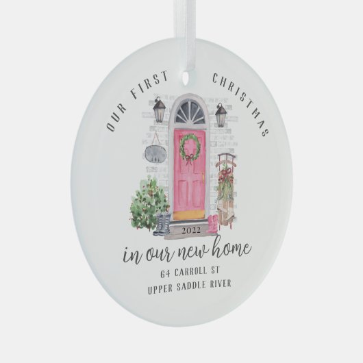 ウア初めてのクリスマスニューハウス ガラスオーナメント (正面右)