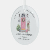 ウア初めてのクリスマスニューハウス ガラスオーナメント (正面左)