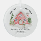ウア初めてのクリスマスニューハウス ガラスオーナメント (正面)