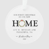 ウア初めてのクリスマスニューホームハウスリースカスタム オーナメント (正面)