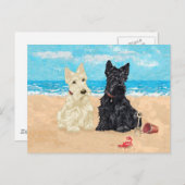 ウィアテン&ブラックスコットランドビーチ ポストカード (正面/裏面)