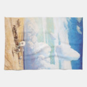 ウィエスの西部開拓時代の絵画「幌馬車」 キッチンタオル (横)