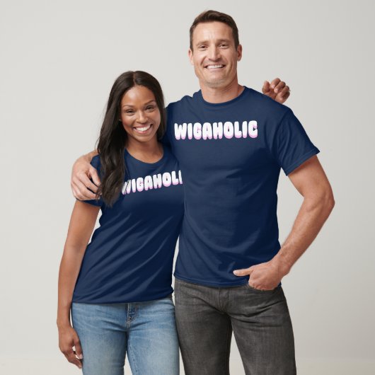 ウィガリック編ウィッグ髪クイーンミームキャッチフレーズ Tシャツ (ユニセックス)