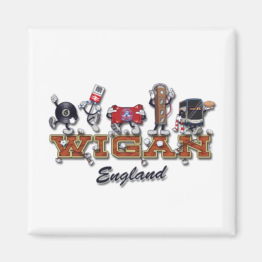 ウィガンのキャラクター マグネット (正面)