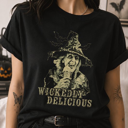ウィキッドに美味しい魔女アイスクリーム 怖い夏 Tシャツ
