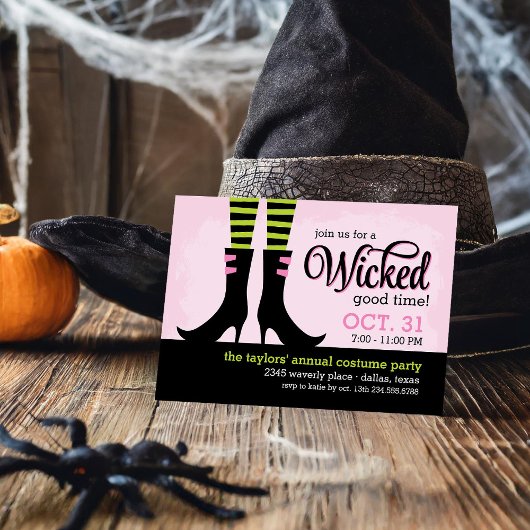 ウィキッドウィッチのハロウィンコスチュームパーティー 招待状