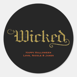 ウィキッド フェイクゴールド ルック ハロウィン パーティーグッズ ラウンドシール