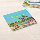 ウィキワヒフロリダヴィンテージ スクエアペーパーコースター (アングル)