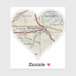 ウィクンバーグアリゾナのヴィンテージの地図 シール