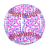 ウィグリーピンク/ブルー水玉模様Thunder_Cove 野球ボール (裏面)