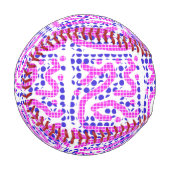 ウィグリーピンク/ブルー水玉模様Thunder_Cove 野球ボール (正面左)