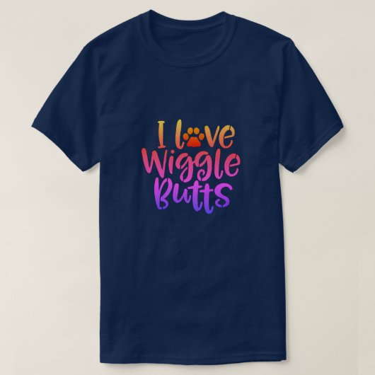 ウィグルお尻 Tシャツ (デザイン正面)