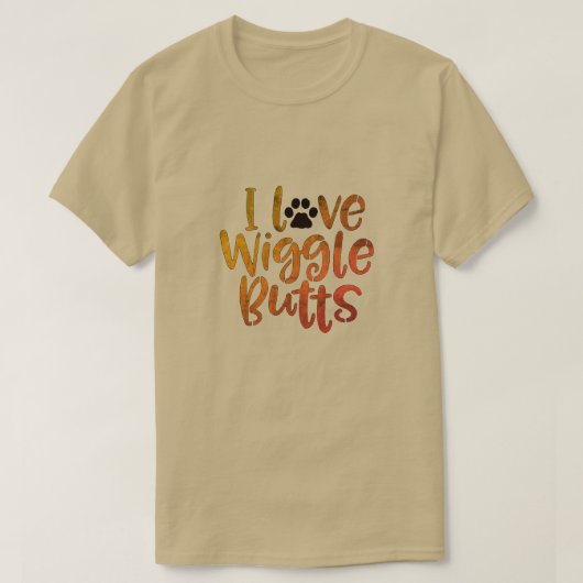 ウィグルお尻 Tシャツ (デザイン正面)