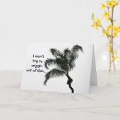 ウィグルパームツリーアートおもしろいベレーテッド誕生日カード カード (黄色い花)