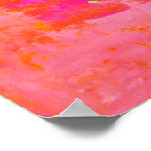 'ウィグル'ピンクとオレンジの抽象芸術アートポスタープリント ポスター (角)