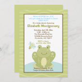 ウィグルフロッグとバグベイビーシャワー招待状 招待状 (正面/裏面)