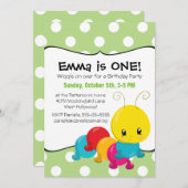 ウィグルワームの最初の誕生日パーティー 招待状 (正面/裏面)
